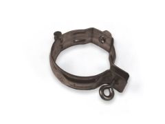 80mm Sepia Brown Galvanised Steel Downpipe Bracket with M10 Boss - for use with M10 Screw (not included)