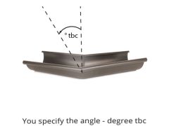 125mm Half Round Sepia Brown Galvanised Steel degree 'to be confirmed' External Gutter Angle