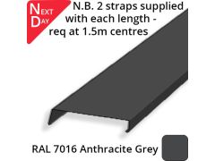 362mm Aluminium Sloping Coping (Suitable for 271-300mm Wall) - Length 3m - RAL 7016 Anthracite Grey
