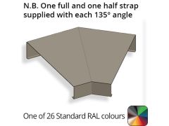 512mm Aluminium Sloping Coping (Suitable for 421-450mm Wall) - External 135 Degree Angle - Powder Coated Colour TBC