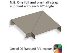 242mm Aluminium Sloping Coping (Suitable for 151-180mm Wall) - External 90 Degree Angle - Powder Coated Colour TBC