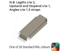 512mm  Aluminium Sloping Coping (Suitable for 421-450mm Wall) - Fixing Strap - PPC TBC