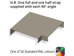572mm Aluminium Sloping Coping (Suitable for 481-510mm Wall) - Internal 90 Degree Angle - Powder Coated Colour TBC