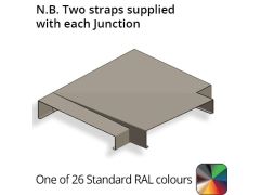 182mm Aluminium Sloping Coping (Suitable for 91-120mm Wall) - Left-hand T Junction - Powder Coated Colour TBC