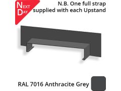 362mm  Aluminium Sloping Coping (Suitable for 271-300mm Wall) - Right-hand Upstand - RAL 7016 Anthracite Grey
