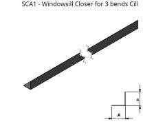 101-200mm Girth Skyline Aluminium Windowsill Closer - 1 Bend - 3mtr Length - One of 26 Standard RAL Colours TBC