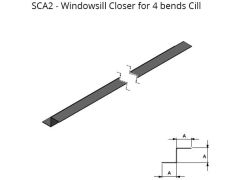 101-200mm Girth Skyline Aluminium Windowsill Closer - 2 Bend - 3mtr Length - One of 26 Standard RAL Colours TBC