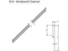 75x2x30mm Skyline Aluminium Windowsill Channel - 3mtr Length - One of 26 Standard RAL Colours TBC