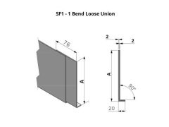 75-180mm SF1 Profile Skyline Aluminium Fascia - Loose Union Clip