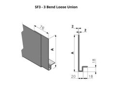 145-244mm SF3 Profile Skyline Aluminium Fascia - Loose Union Clip