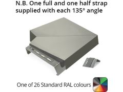 422mm  Aluminium Coping (Suitable for 331-360mm Wall) - 135 Degree Angle - Powder Coated
