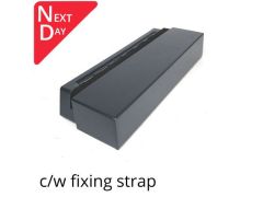 362mm  Aluminium Coping (Suitable for 241-300mm Wall) - Stop End - RAL 7016 Anthracite Grey
