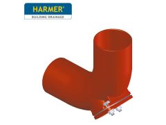 100mm Harmer SML Cast Iron Soil & Waste Above Ground Pipe - Long Access Bend - 88 Degree