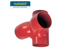 100 x 100 x 100mm Harmer SML Cast Iron Soil & Waste Above Ground Pipe - Combination Branch - 90 Degree 
