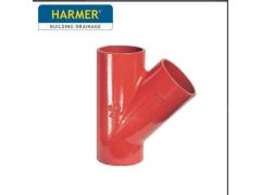 100 x 100mm Harmer SML Cast Iron Soil & Waste Above Ground Pipe - Single Branch - 45 Degree