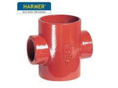 100 x 2" BSP Harmer SML Cast Iron Soil & Waste Above Ground Pipe - Double Boss Pipes - 100mm length
