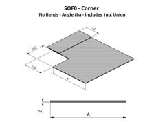 501-600mm SOF0 Profile Skyline Aluminium Soffit - Corner (angle tbc)