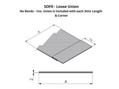 75-200mm SOF0 Profile Skyline Aluminium Soffit - Loose Union Clip