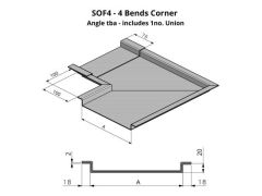 325-424mm SOF4 Profile Skyline Aluminium Soffit - Corner (angle tbc)