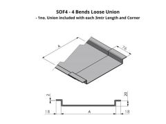 325-424mm SOF4 Profile Skyline Aluminium Soffit - Loose Union Clip