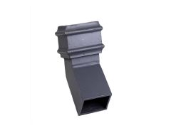 75x75mm (3"x3") Hargreaves Foundry Cast Iron Square Downpipe 135 Degree Bend - Primed