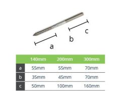 140mm M10 Stainless Steel Screw for use with Downpipe Bracket with M10 Boss