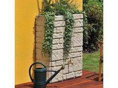 Wall Sandstone 300ltr water tank 118h x 80w x 40d with Brass Tap