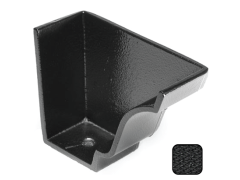 100 x 75mm (4"x3") Moulded Ogee Cast Aluminium Right Hand Internal Stop End - Textured Black