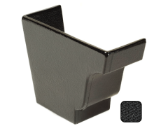 100 x 75mm (4"x3") Moulded Ogee Cast Aluminium Left Hand External Stop End - Textured Black