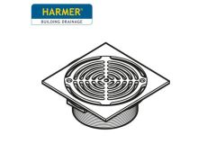 150mm x 150mm Tile Compact Ring Grate Stainless Steel with Trap - Threaded 