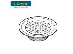 200mm Circular Vinyl Anti-Ligature Grate Stainless Steel with Trap - Threaded