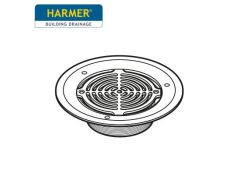 200mm Circular Vinyl Compact Ring Grate Stainless Steel with Trap - Threaded