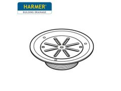 200mm Circular Vinyl Star Grate Stainless Steel with Trap - Threaded