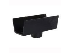 100 x 75mm (4"x3") Hargreaves Foundry Cast Iron Box 65mm Running Outlet - Pre-Painted Black - from Rainclear Systems