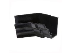 100 x 75mm (4"x3") Hargreaves Foundry Cast Iron G46 Moulded Gutter Internal obtuse angle - Pre-Painted Black