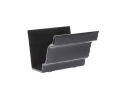 125 x 100mm (5"x4") Hargreaves Foundry Cast Iron G46 Moulded Gutter Union - Pre-Painted Black