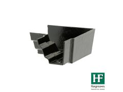 125 x 100mm (5"x4") Hargreaves Foundry Cast Iron H16 Moulded Gutter - Internal 90 degree angle  - Pre-Painted Black