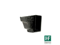 125 x 100mm (5"x4") Hargreaves Foundry Cast Iron H16 Moulded Gutter - Internal Stopend - Pre-Painted Black