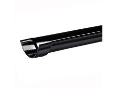 100mm (4") Hargreaves Foundry Beaded Half Round Cast Iron Gutter length - 1.83m (6ft) - Pre-Painted Black