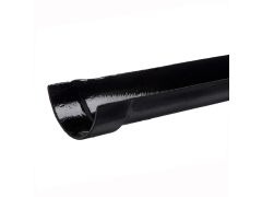 100mm (4") Hargreaves Foundry Plain Half Round Cast Iron Gutter length - 1.83m (6ft) - Pre-Painted Black