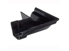 115mm (4 1/2") Hargreaves Foundry Notts Ogee Cast Iron Gutter - External 90 degree angle - Pre-Painted Black