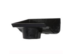 100mm (4") Hargreaves Foundry Ogee Cast Iron 75mm Dropend Outlet - Internal - Pre-Painted Black