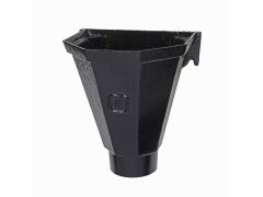 H0 Hargreaves Foundry Cast Iron Flat Back Hopper - 65mm outlet - 210x163x195mm - Pre-painted Black
