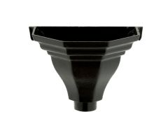 H1 Hargreaves Foundry Cast Iron Flat Back Hopper - 75mm outlet - 305x197x210mm - Pre-painted Black