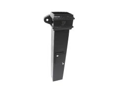 75x75mm (3"x3") Hargreaves Foundry Cast Iron Square Downpipe Access Pipe with Ears - Pre-painted Black