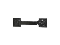 75x75mm (3"x3") Hargreaves Foundry Cast Iron Square Downpipe Ornate Earband Type A - Pre-painted Black