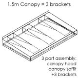  1.5m canopy assembly illustrated