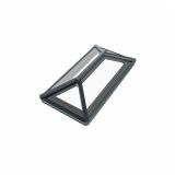 Rainclear roof lantern to suit finished external kerb size 2000 x 1000mm - 9910 Satin White internal &  7016M Anthracite Grey external frame with soft tone neutral double glazed glass