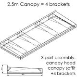  1m canopy assembly illustrated