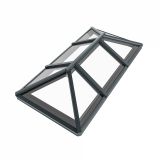 Rainclear roof lantern to suit finished external kerb size 3000 x 1500mm - 9910 Satin White internal &  7016M Anthracite Grey external frame with soft tone neutral double glazed glass